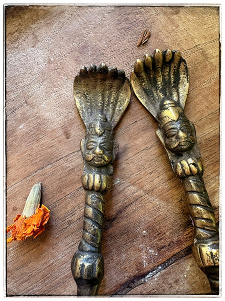 Ornate brass pali spoons