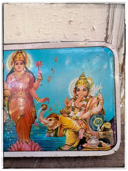 Vintage Laxmi puja tin