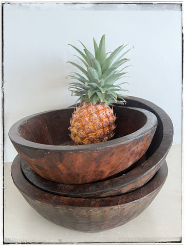 Antique wooden bowls