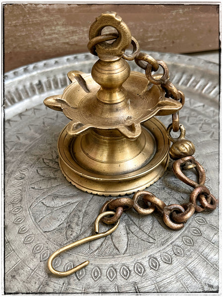 Antique hanging diya