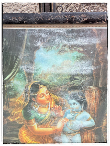 Antique baby Krishna print