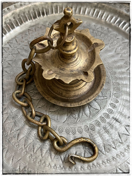 Antique hanging diya