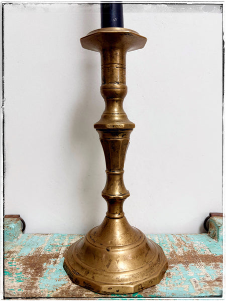 Antique brass candlesticks