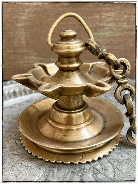 Antique hanging diya