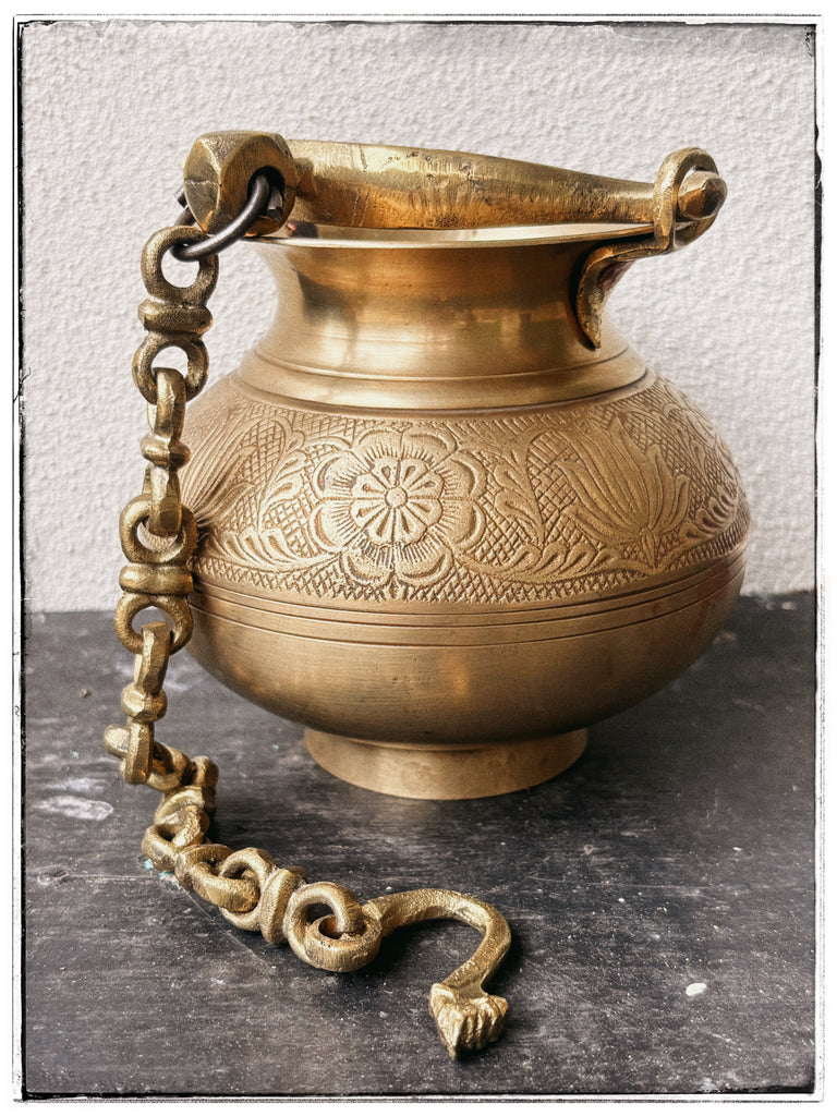 Antique engraved lota