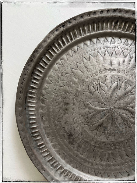 Large antique embossed plate