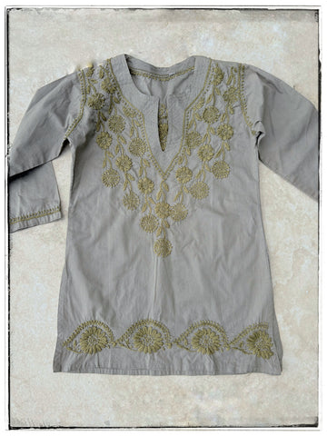 Embroidered Neela kaftan 3-4yrs