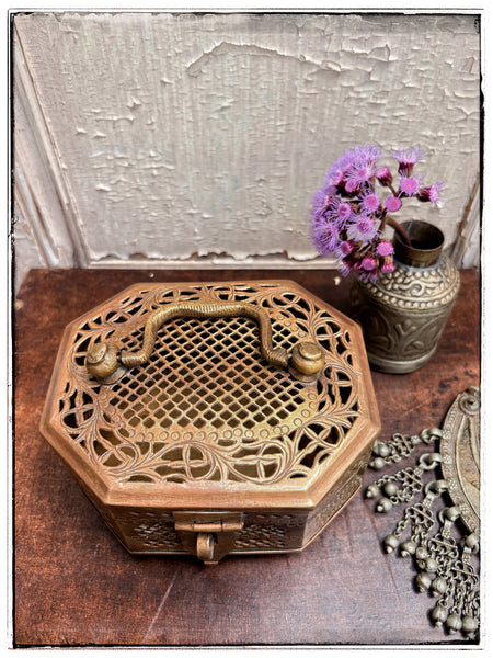 Antique jaali jewellery box