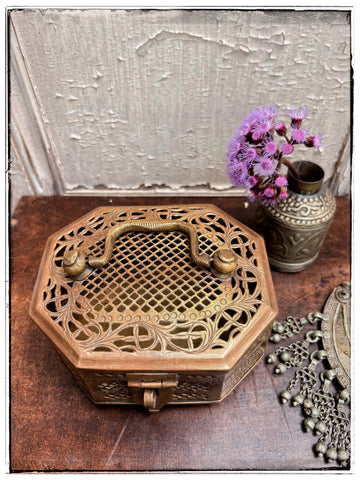 Antique jaali jewellery box