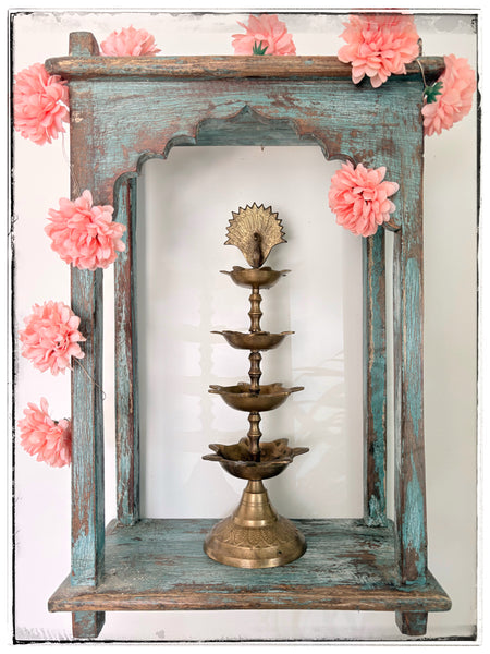 Antique peacock diyas