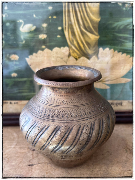 Vintage embossed lota