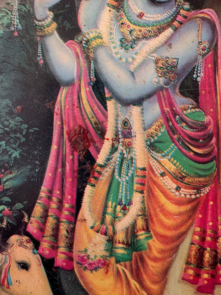 Vintage Krishna tin