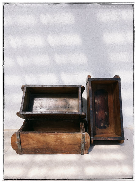 Old wooden brick moulds