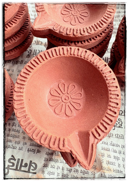 Pressed clay dias- set of 5
