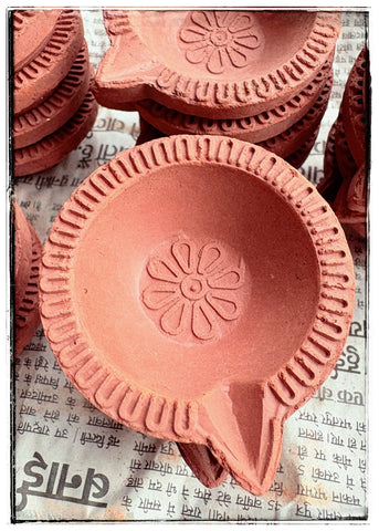 Pressed clay dias- set of 5