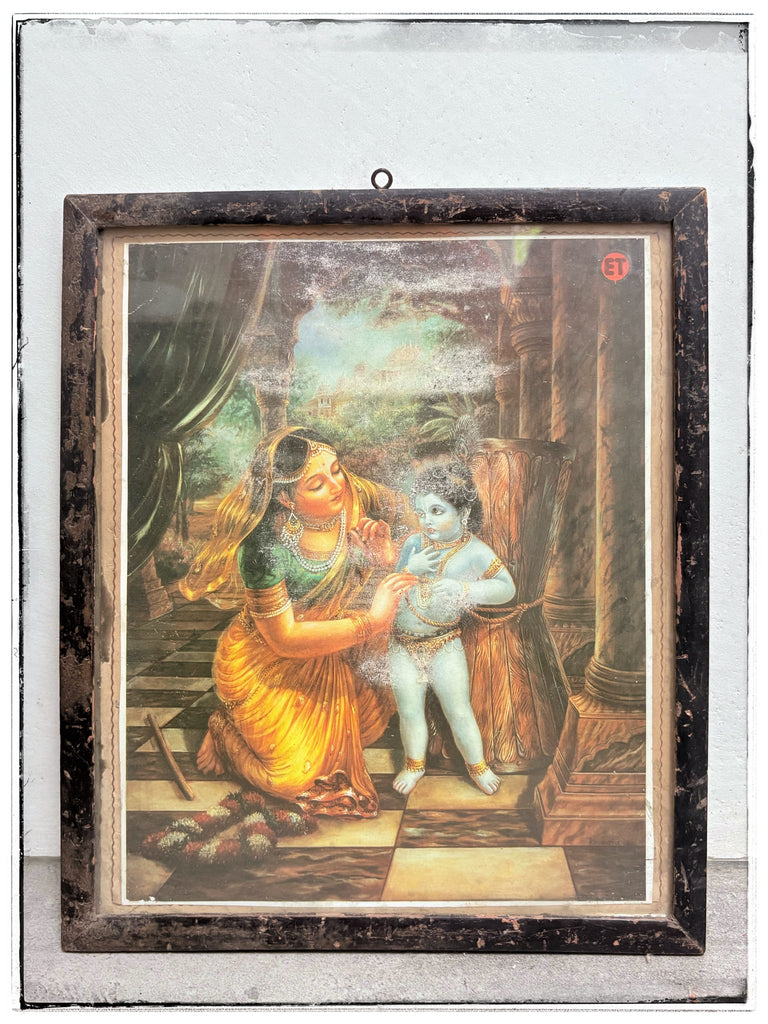 Antique baby Krishna print