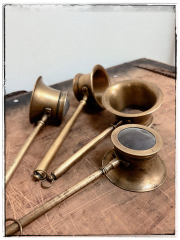 Vintage brass tea filters