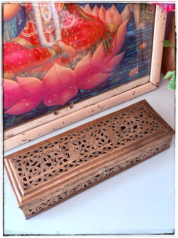 Antique jaali incense box