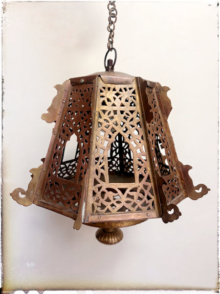 Vintage brass lantern