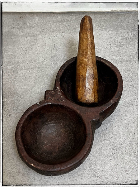 Stone Ayurvedic grinding bowl