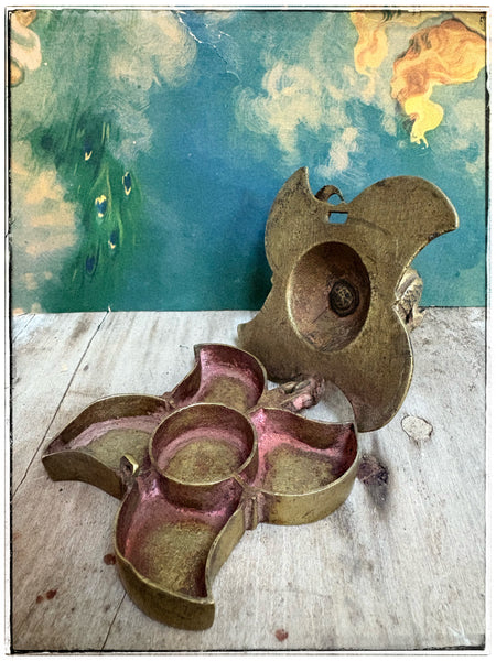 Antique peacock tikka box