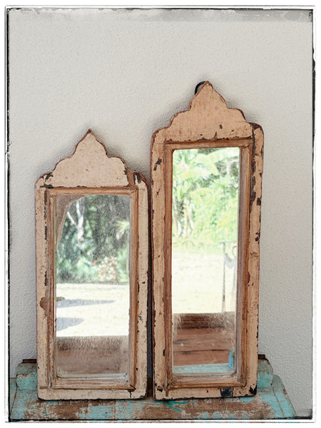 Wooden arch mirrors
