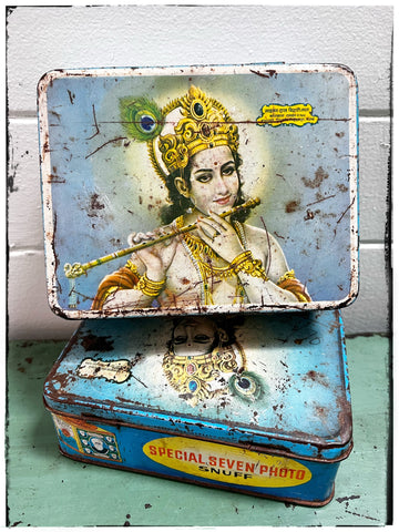 Vintage Krishna tin