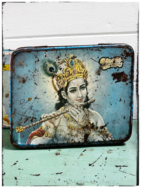 Vintage Krishna tin