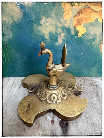 Antique peacock tikka box