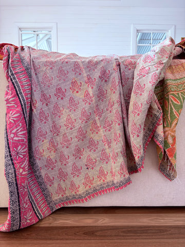Vintage kantha quilt