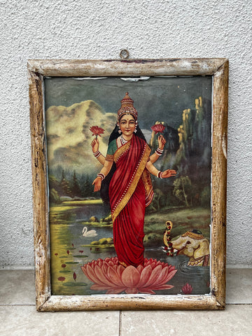 Vintage framed Laxmi