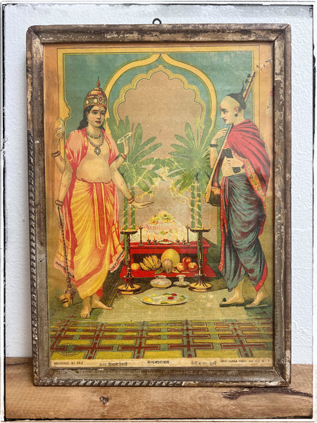 Antique original Ravi Varma print