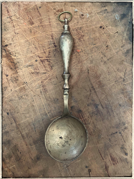 Antique brass ladles