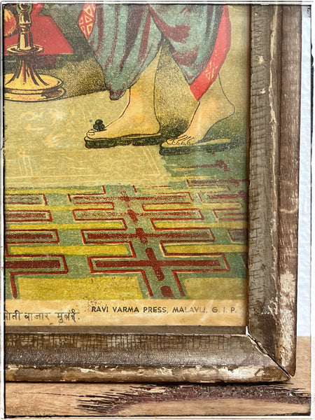 Antique original Ravi Varma print