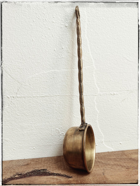 Antique brass ladles