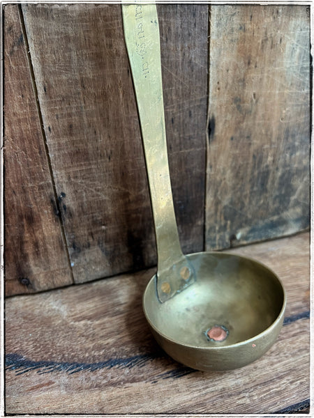Antique brass ladles