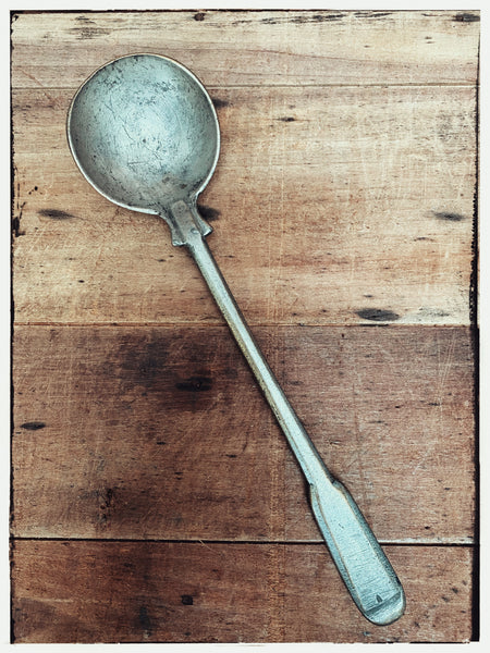 Vintage heavy brass spoon