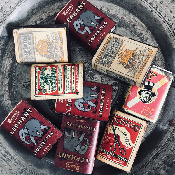 Vintage matchbox covers