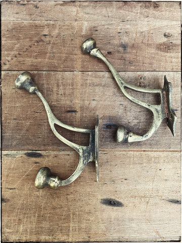 Vintage brass spliced wall hook
