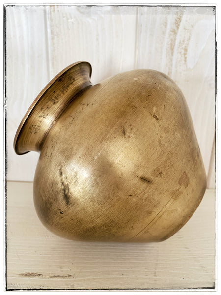 Antique brass water pot
