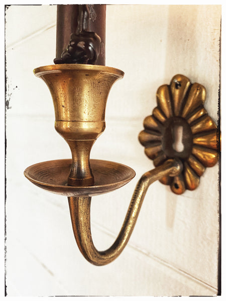 Brass wall candle