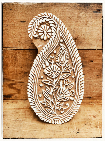 Paisley Woodblock stamp - extra large