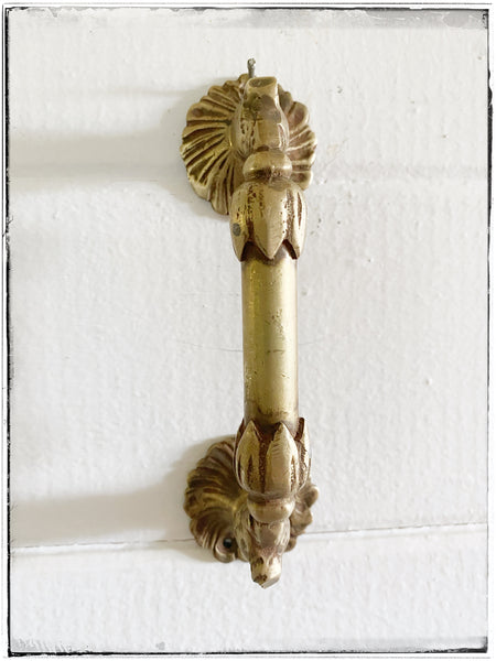 Antique brass door handles