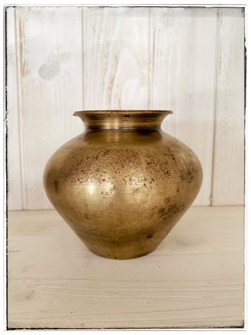 Antique brass water pot