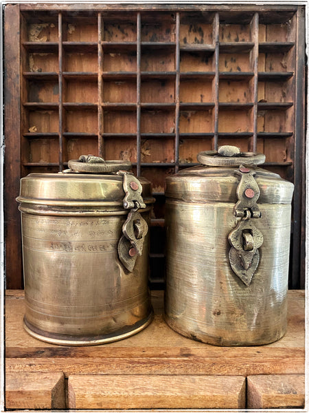 Antique brass bharani