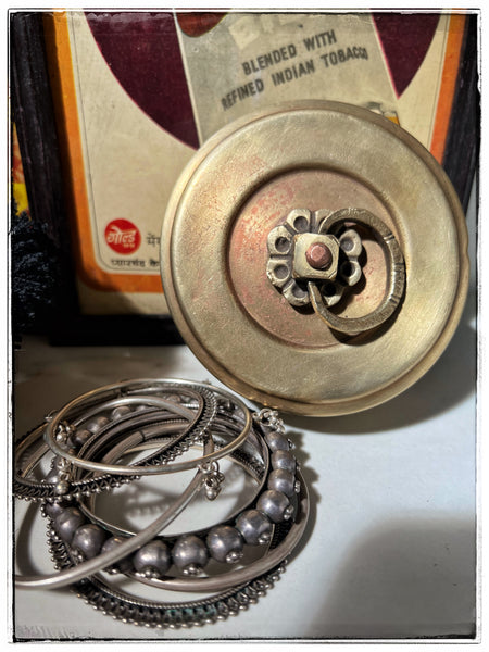Antique jewellery tin
