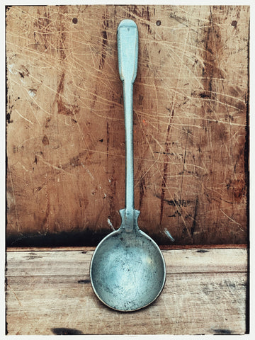 Vintage heavy brass spoon